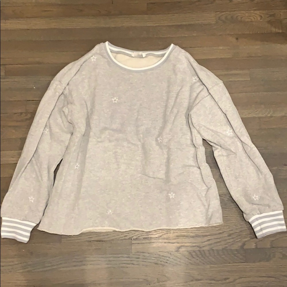 STORIA Grey Embroidered Star Sweatshirt